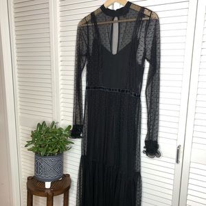 Black Lace Dress with Beetlejuice Vibes